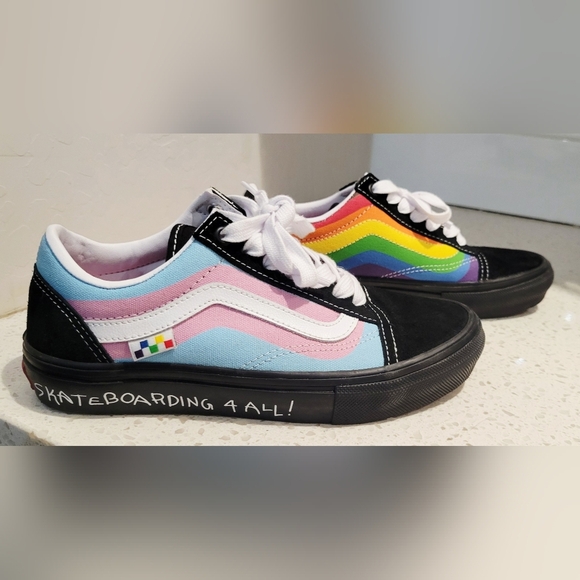 Vans Shoes - Vans Colorful "Skateboarding 4 All" Rainbow Sneakers | Size 5